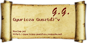 Gyuricza Gusztáv névjegykártya