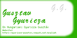 gusztav gyuricza business card