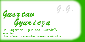 gusztav gyuricza business card